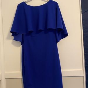 Little blue Calvin Klein dress.